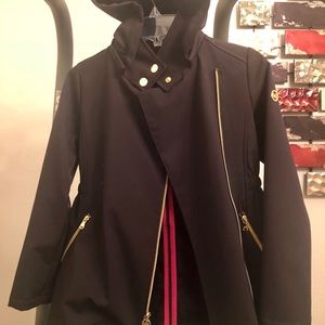 Michael Kors girls black hooded jacket sz m(10/12)